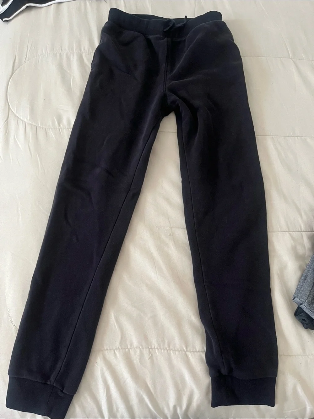 Boys Black Fleece Jogger Pants